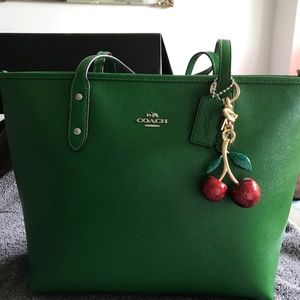 Brand new with tags coach bag purse tote No. K1778-F58846 retail w/cherry charm